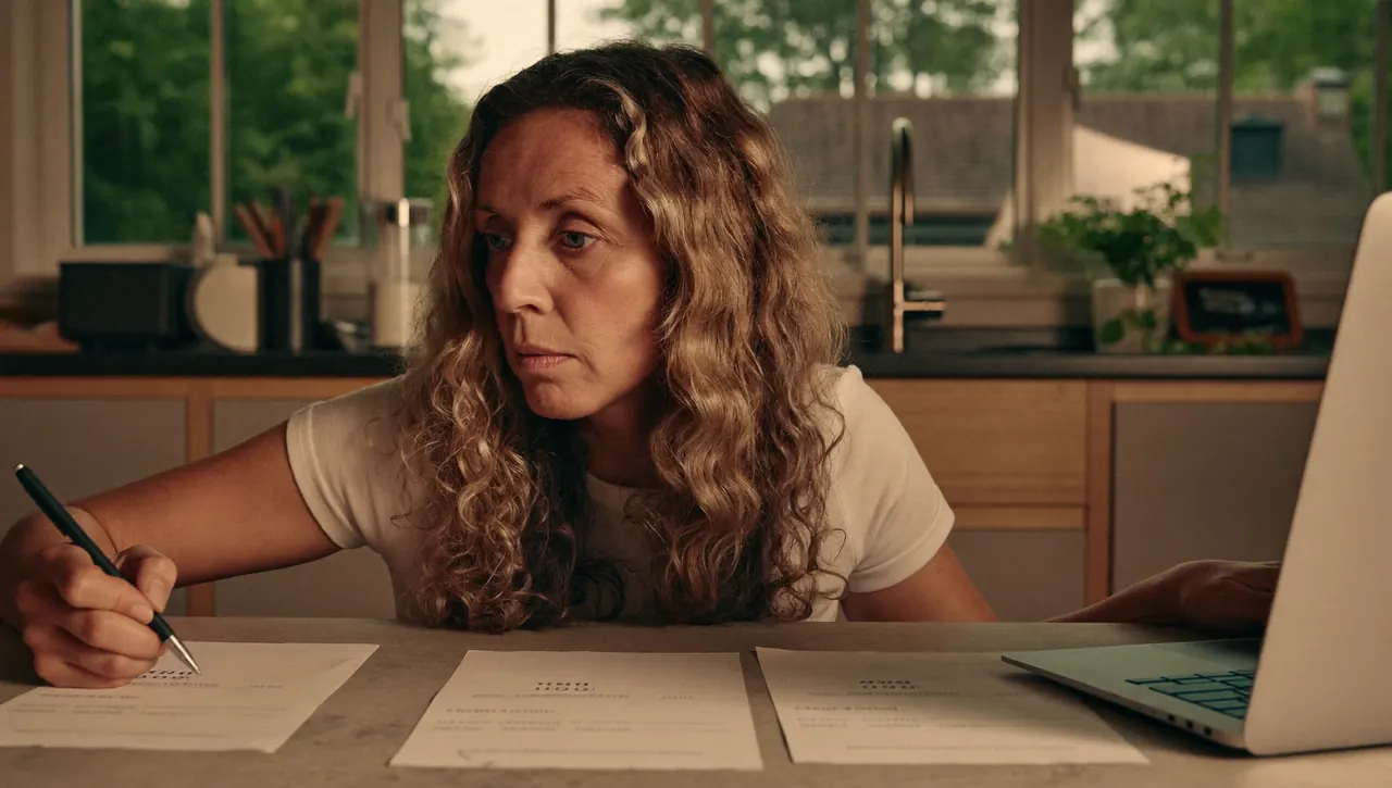 Homeowner reviewing a double glazing quote before discussing it